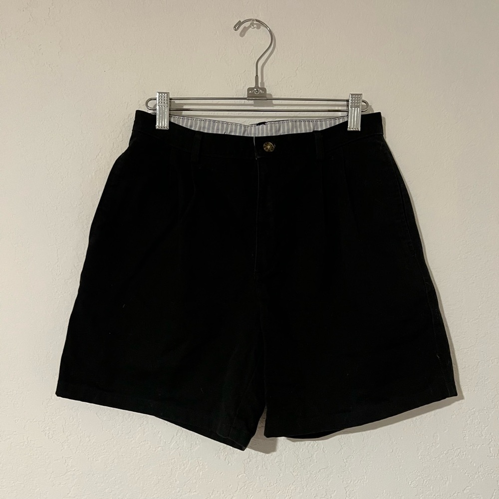 Black cotton shorts